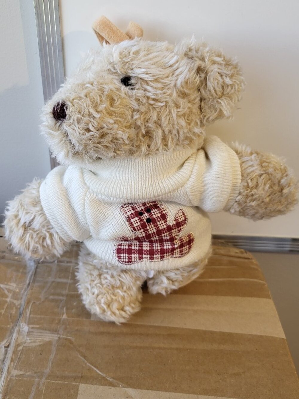 Kids II Teddy Bear Musical Pull String Crib Baby Toy Plush Vintage 1995
